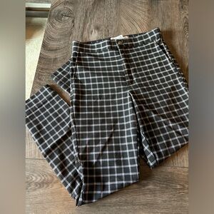 Hollister Ultra High-Rise Black Plaid Pants with stretch- medium